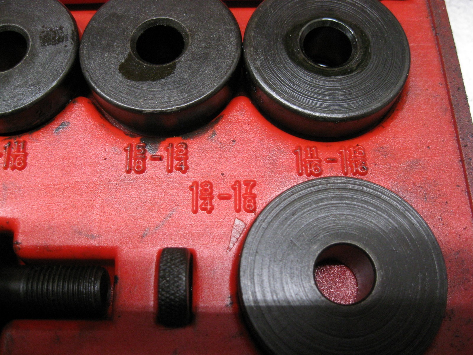 Snap-on tools USA A158B Bushing Driver Set 10 Piece W/ Case Lot# HBD3