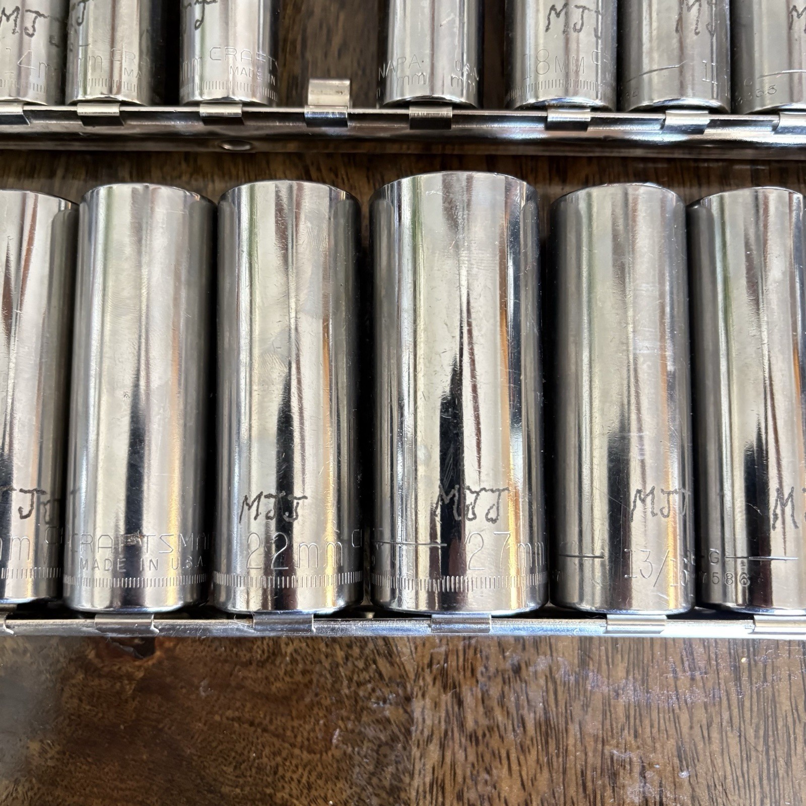 Craftsman Socket Set Lot VTG USA 1/4 3/8 1/2 Double Standard Metric Deep