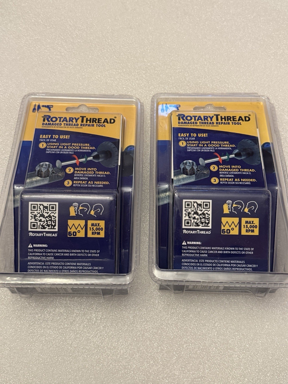 ROTARY THREAD Damaged Thread Repair Tool -Chase, Restore Repair & Clean Lot Of 2