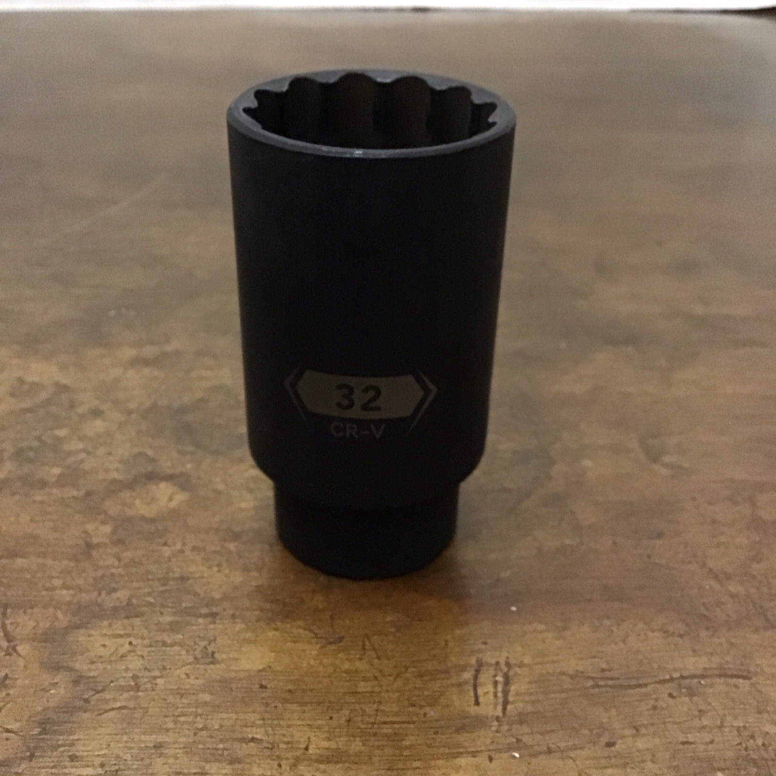 32mm Deep Impact Socket 1/2 Inch Drive CR-V Chrome Vanadium 12 Point
