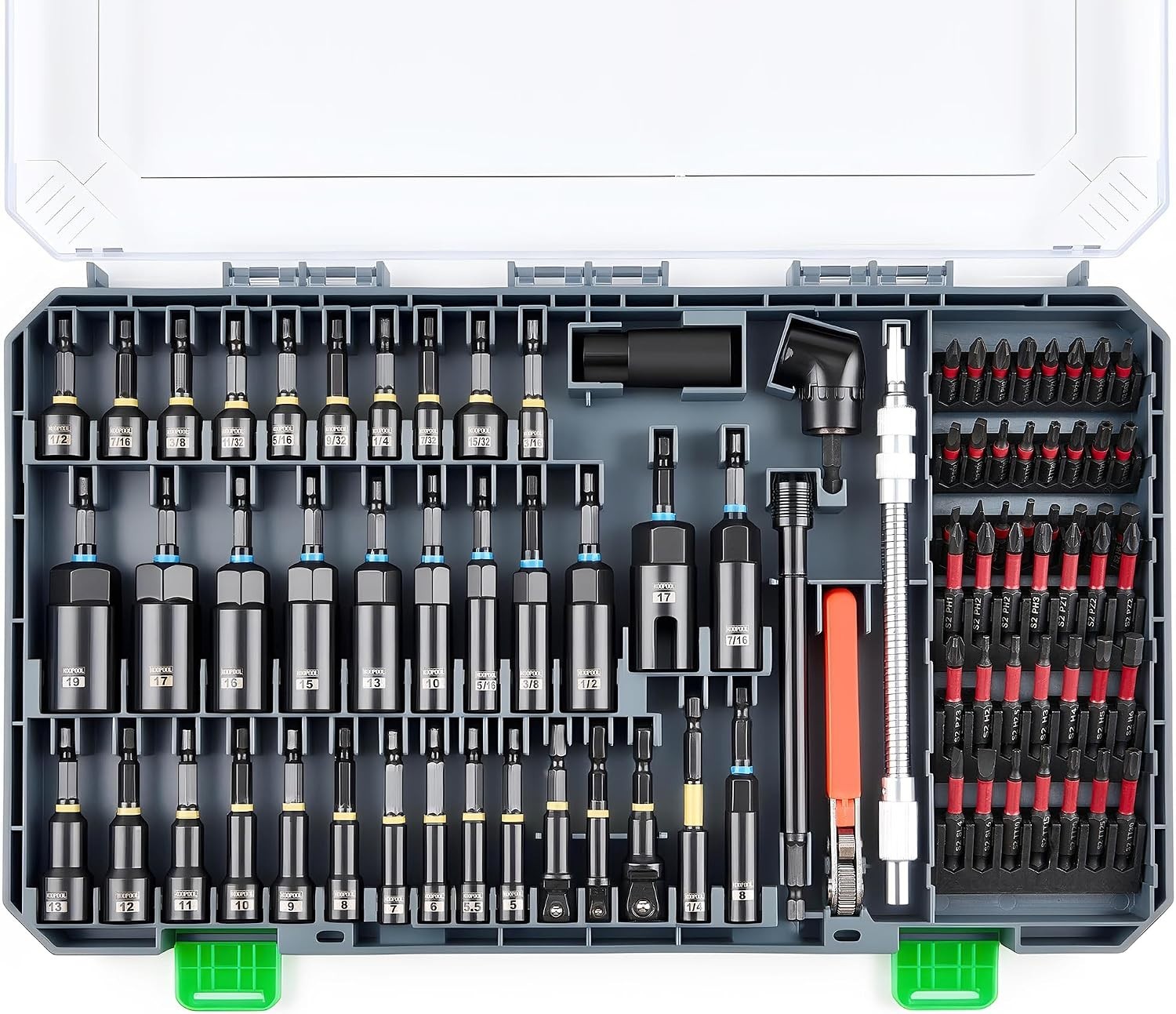 Magnetic Socket Set with Mini Ratchet Wrench, Extension Bars