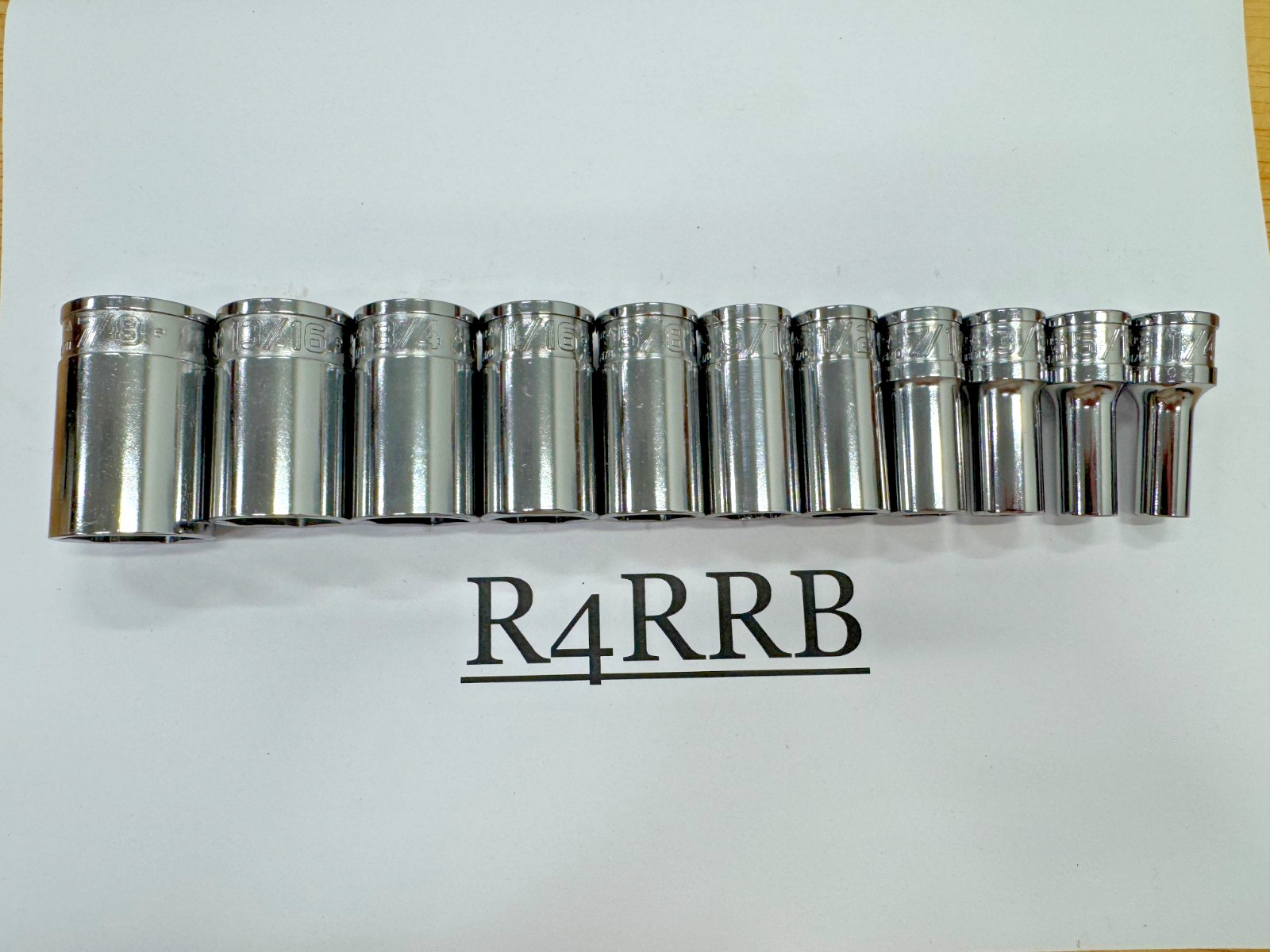 Snap-on Tools USA NEW 11pc 3/8″ Drive SAE Semi Deep 6pt FDX Socket Set 211YFSSY