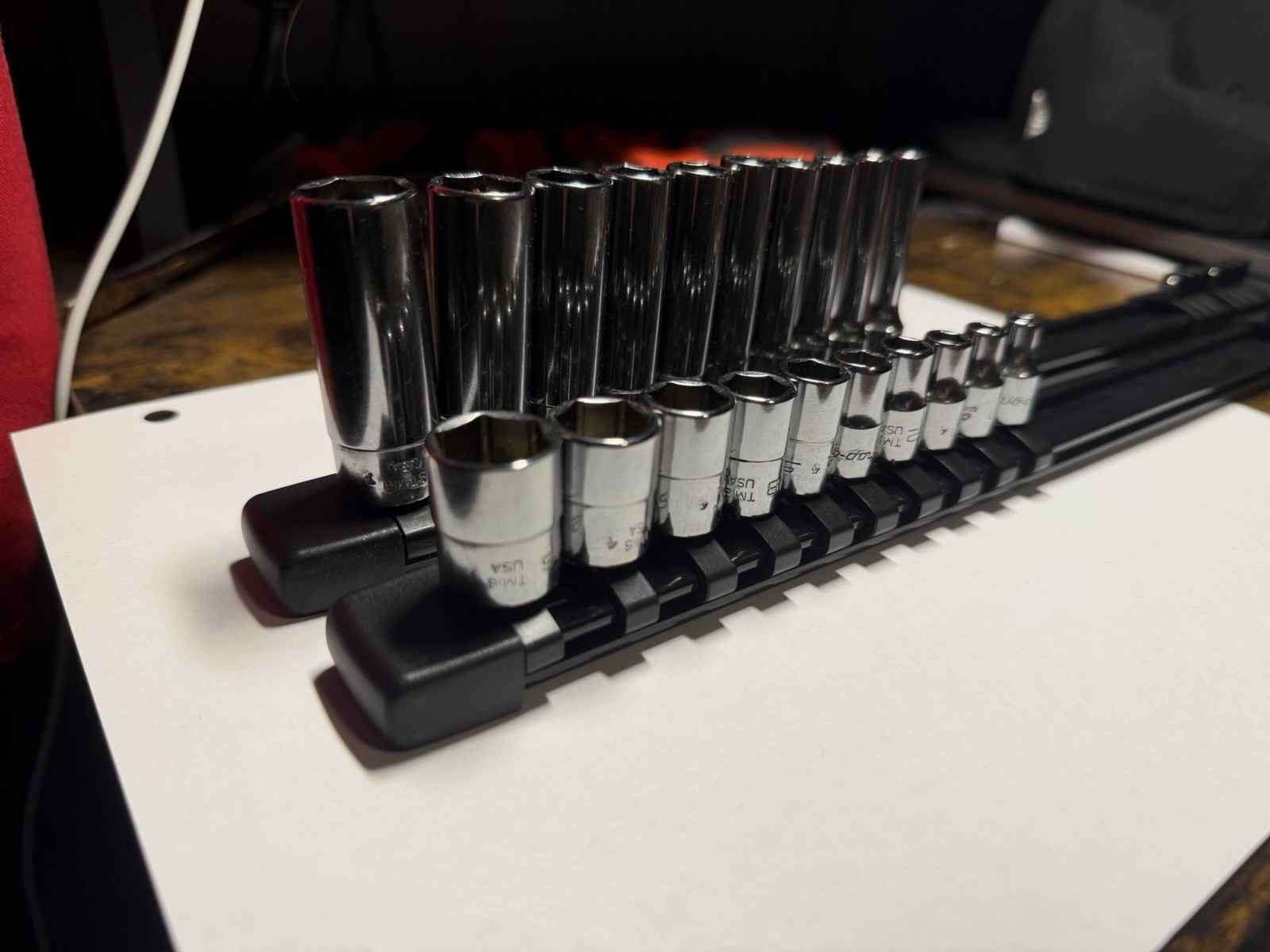 Snap-on Tools USA NEW 20pc 1/4″ Drive 6PT SAE Shallow Deep Socket Set 120STTM