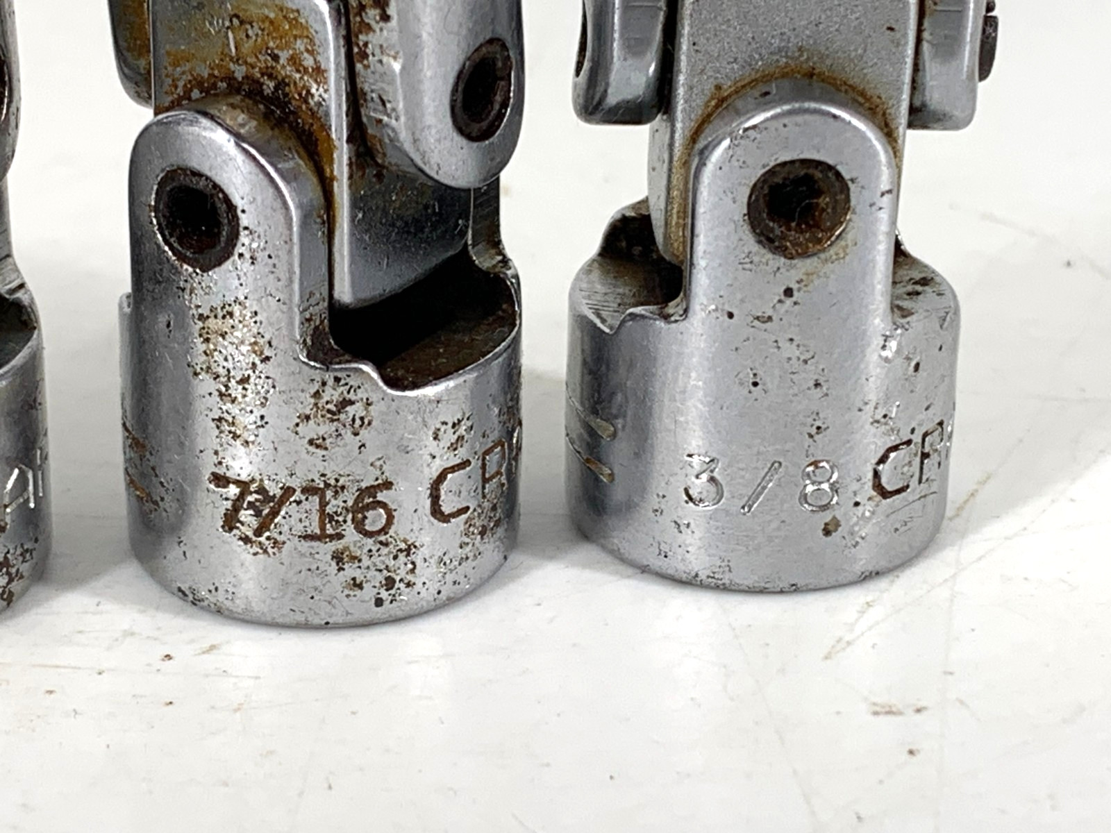 Craftsman (6) Universal Joint Sockets 3/8 Dr V 3/8, 7/16, 1/2, 9/16, 11/16, 3/4