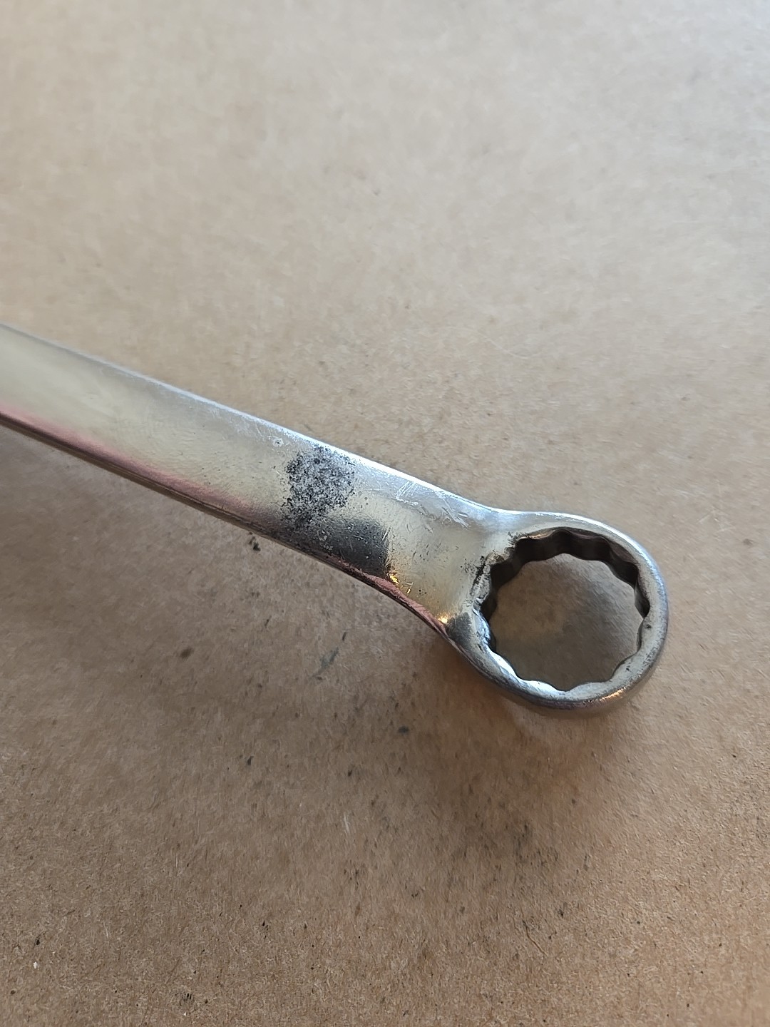 Snap On 12MM-14MM 12PT Metric Chrome Offset Box End Wrench USA XBM1214