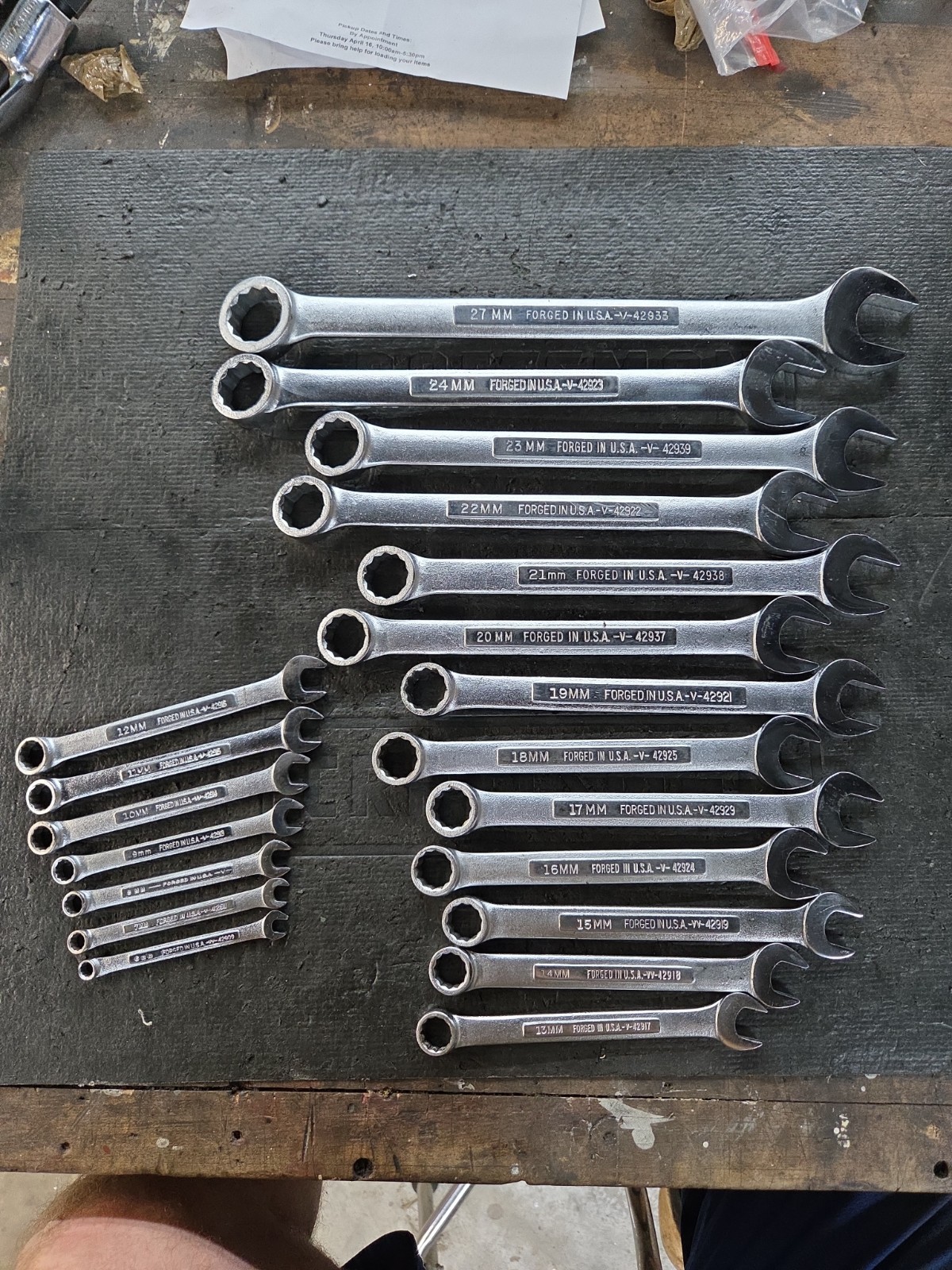 Vintage Craftsman USA 20 Pc Metric Combo Wrench Set V, VV 6-24 , 27mm.