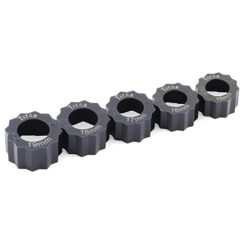 Titan 16058 Disposable Damaged Bolt Extractor Ring Set, 15-19mm Sizes, 5pcs