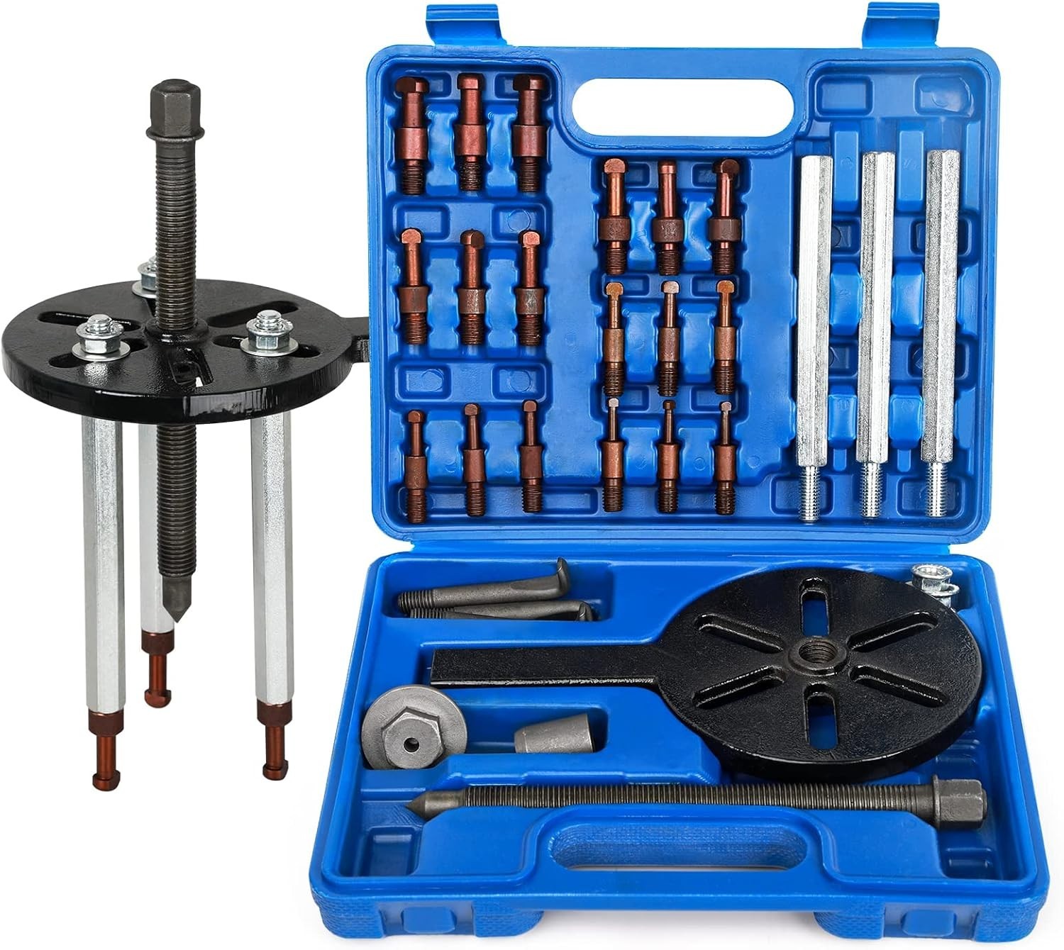 21PCS Extractores Rodamientos Set con Extractor Tres Mordazas Orificio Interior