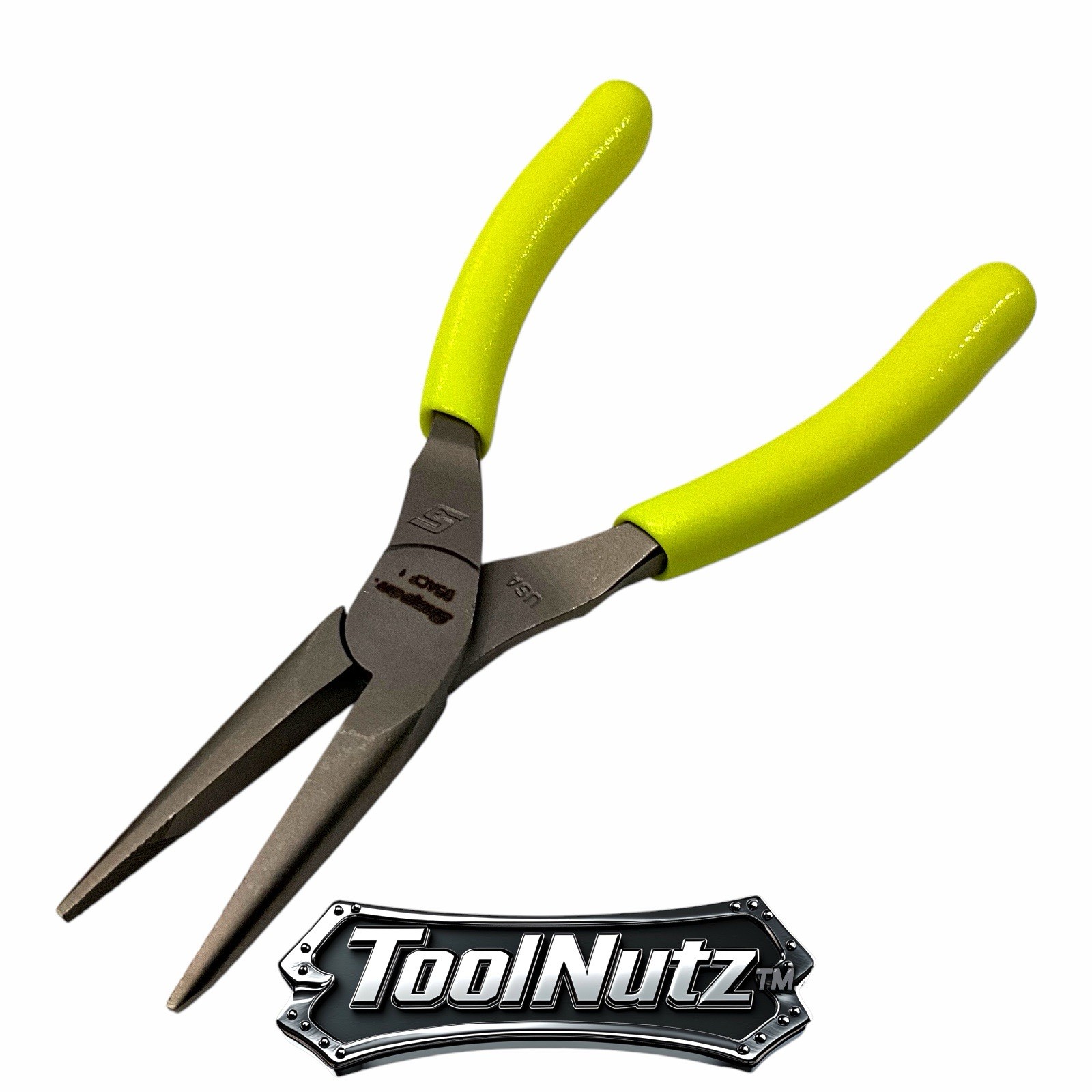Snap-on Tools NEW 95ACFHV 6″in. YELLOW Soft Grip Rounded Jaw Needle Nose Pliers