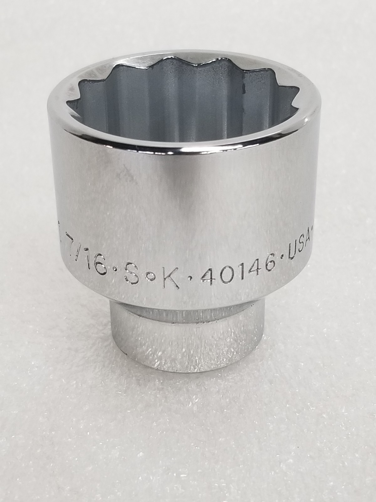 S-K Tools 40146 Standard Socket 1/2″-Dr. 12-Pt Size: 1-7/16″ Made in USA