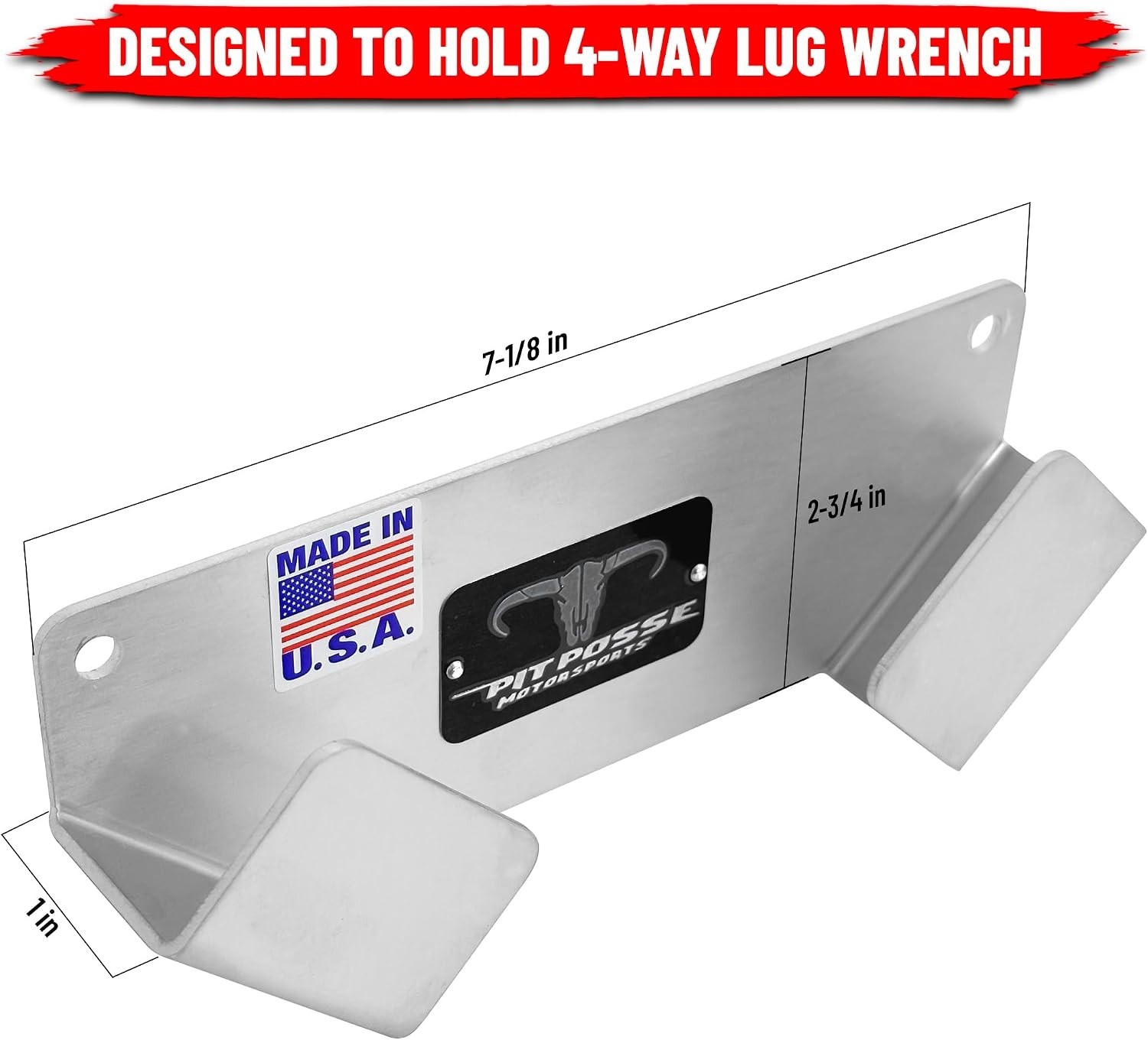 Sleek Aluminum Lug Nut Wrench Holder with Spare Tire Carrier – Quick Install Kit