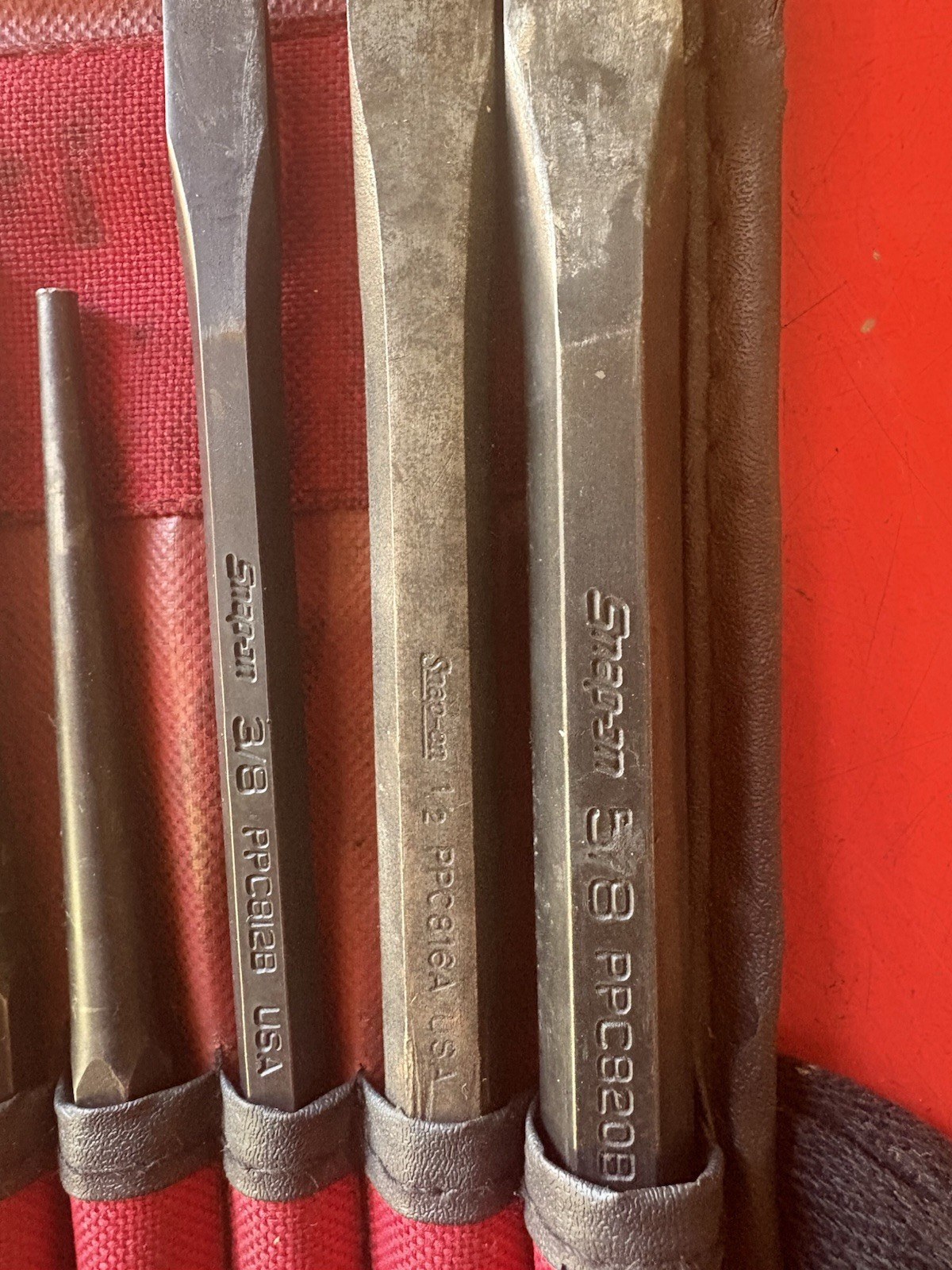 Snap-on Tools PPC710BK USA 11 Piece Punch and Chisel Set w/ Kit Bag