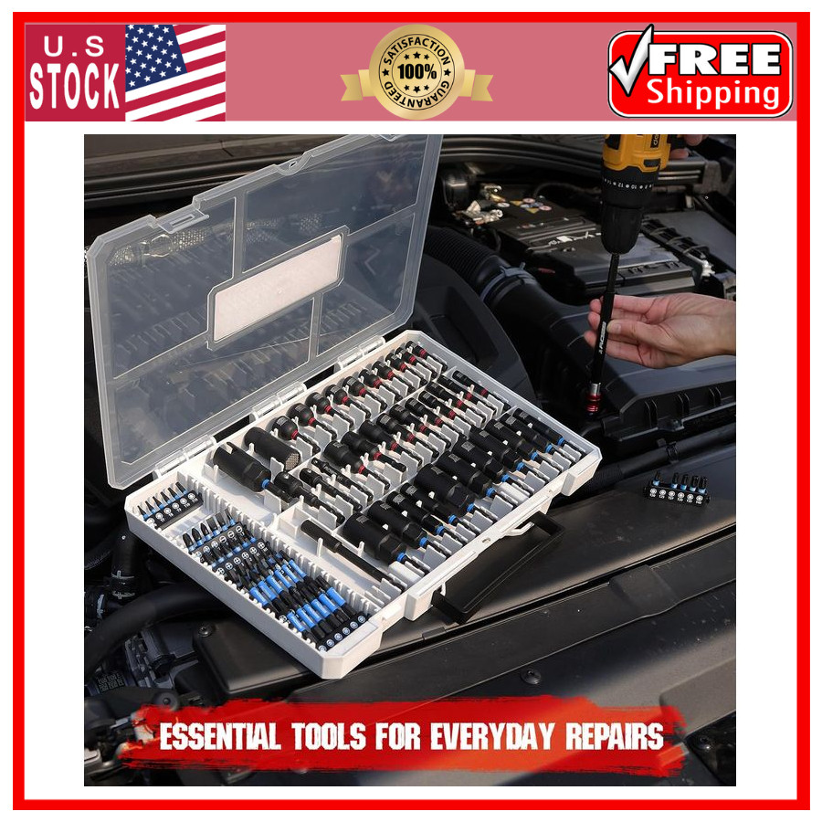 80pc Premium Magnetic Impact Nut Driver Set Metric SAE Socket Adapter Kit 80pcsX