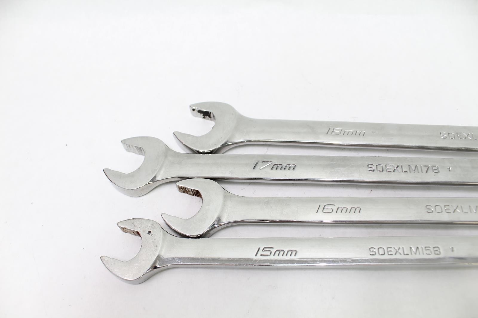 Snap-on 12-Point Flank Drive Plus Long Combo Wrench Set, Metric 10-18mm, 21,24mm