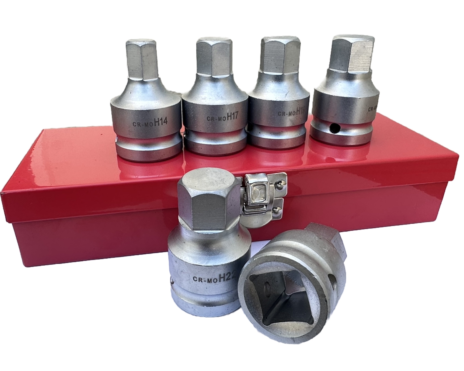 6pc 3/4” Dr. Jumbo Sturdy Hex Allen Socket Bit Cr-MO 14,17, 19, 21, 22, 23mm