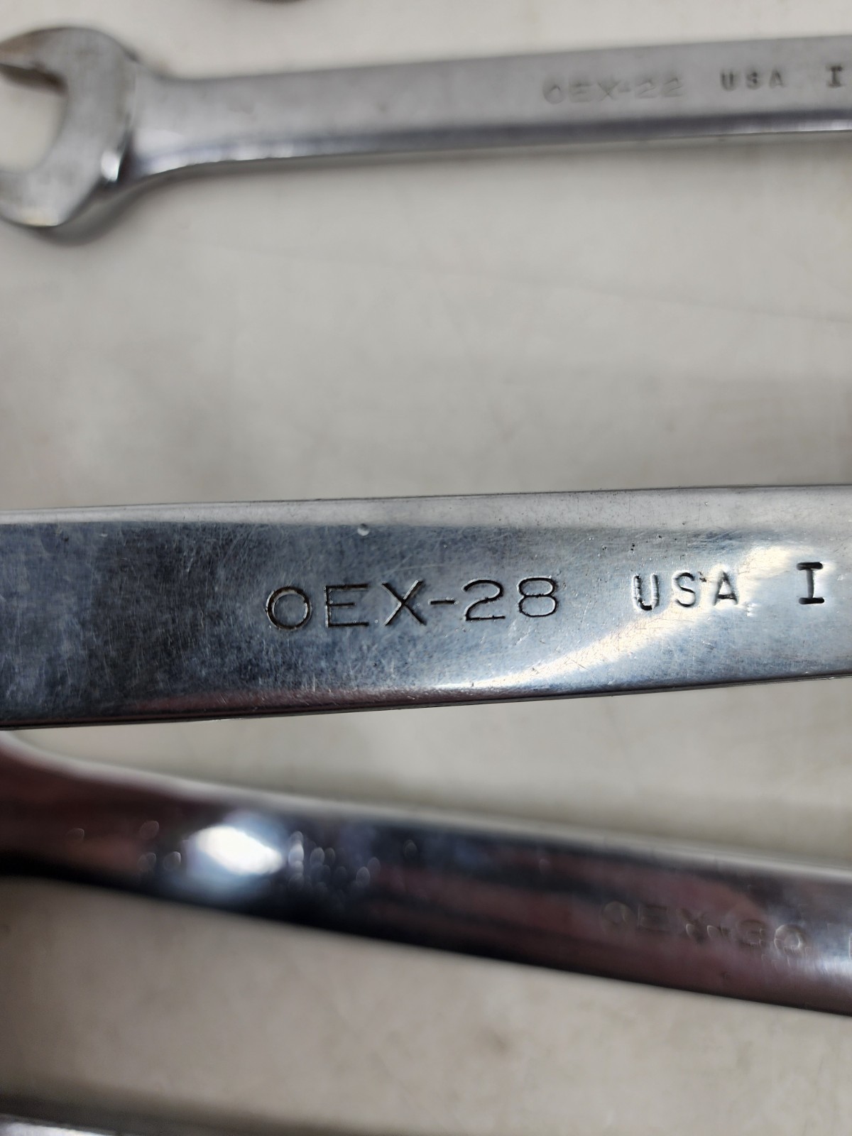 Vintage Snap-On Combination 6-Piece Wrench Set 12-Point & 6 Point USA Chrome