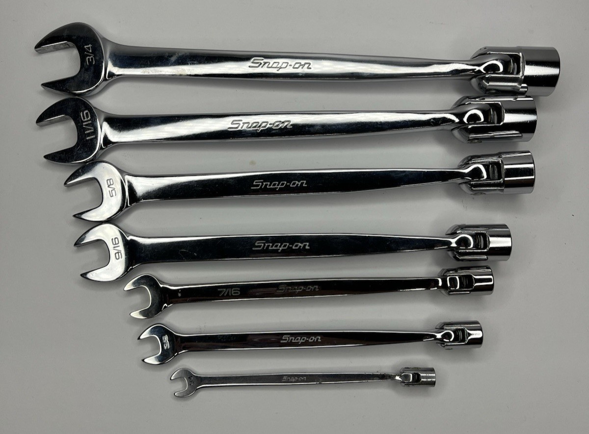 Snap on Tools SAE Socket End Wrench Set Polished Made in USA