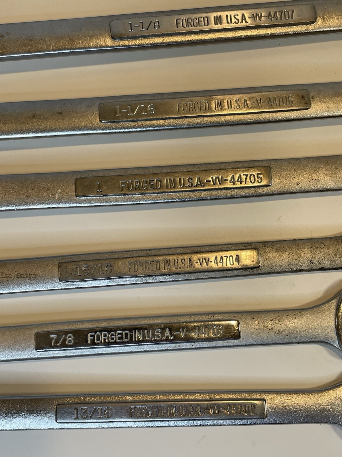 Craftsman Large SAE 7-piece VV 44702 – 44708 Combination Wrench Set USA Made