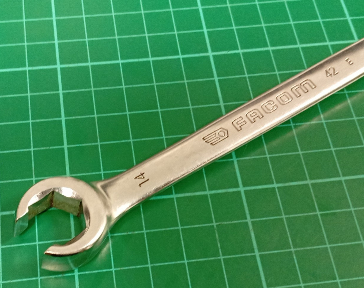 Facom 42.12×14, 12mm x 14mm Flare Spanner Wrench
