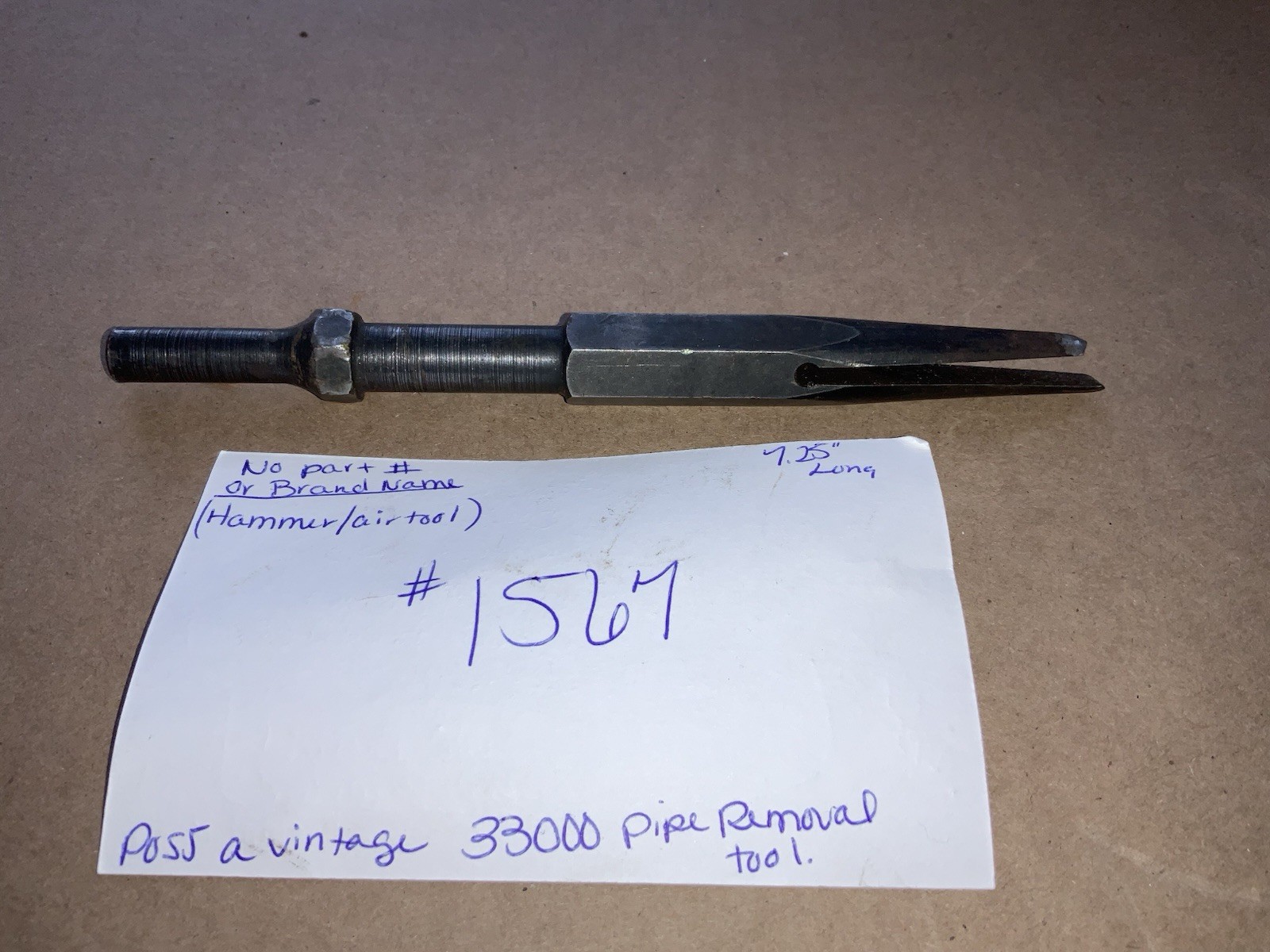 Vintage Tail Pipe Exhaust Removal Pry Bar Tool 7.25” Poss. 33000 Pipe Remover