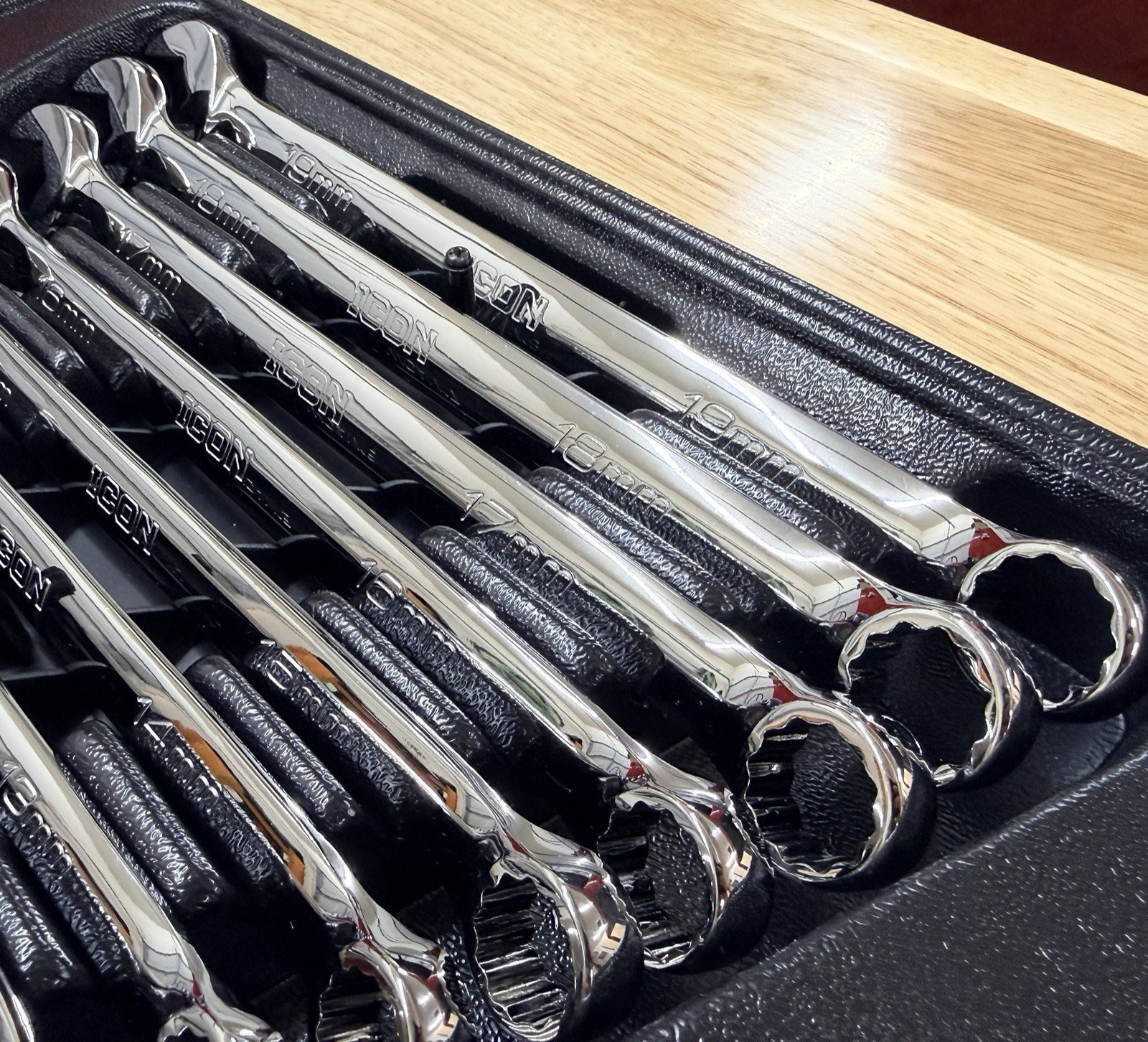 NEW Metric ICON Combination Wrench Anti-Slip Grip Polished Chrome Pick A Size MM
