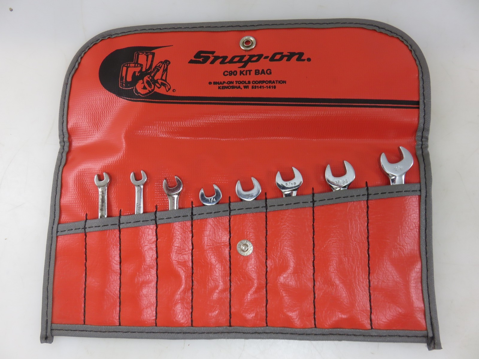 Snap-On OXI709SBK Ignition Combination Wrench 8pc Set + Pouch 5/32″-3/8″ NO 1/8″
