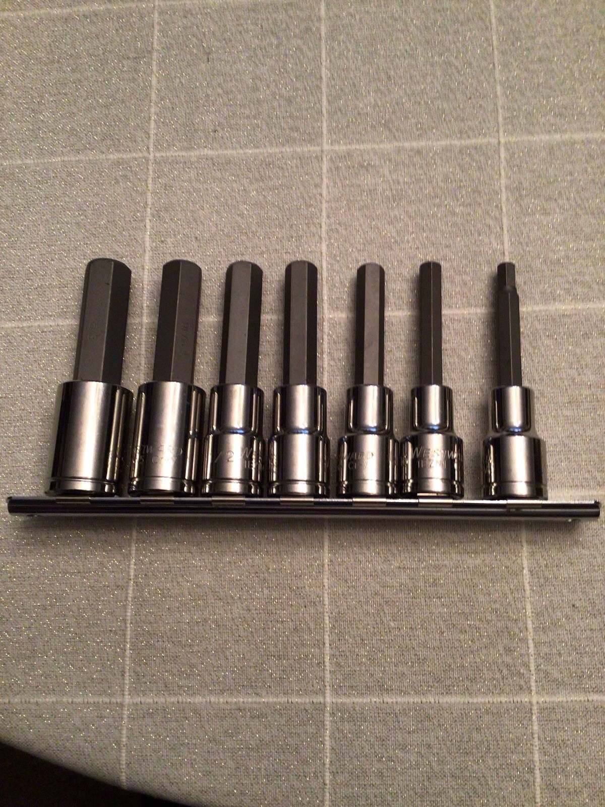 7 Pc. Westward 1/2 Drive Hex Bit Socket Set 1/4”- 5/8” Nice !!
