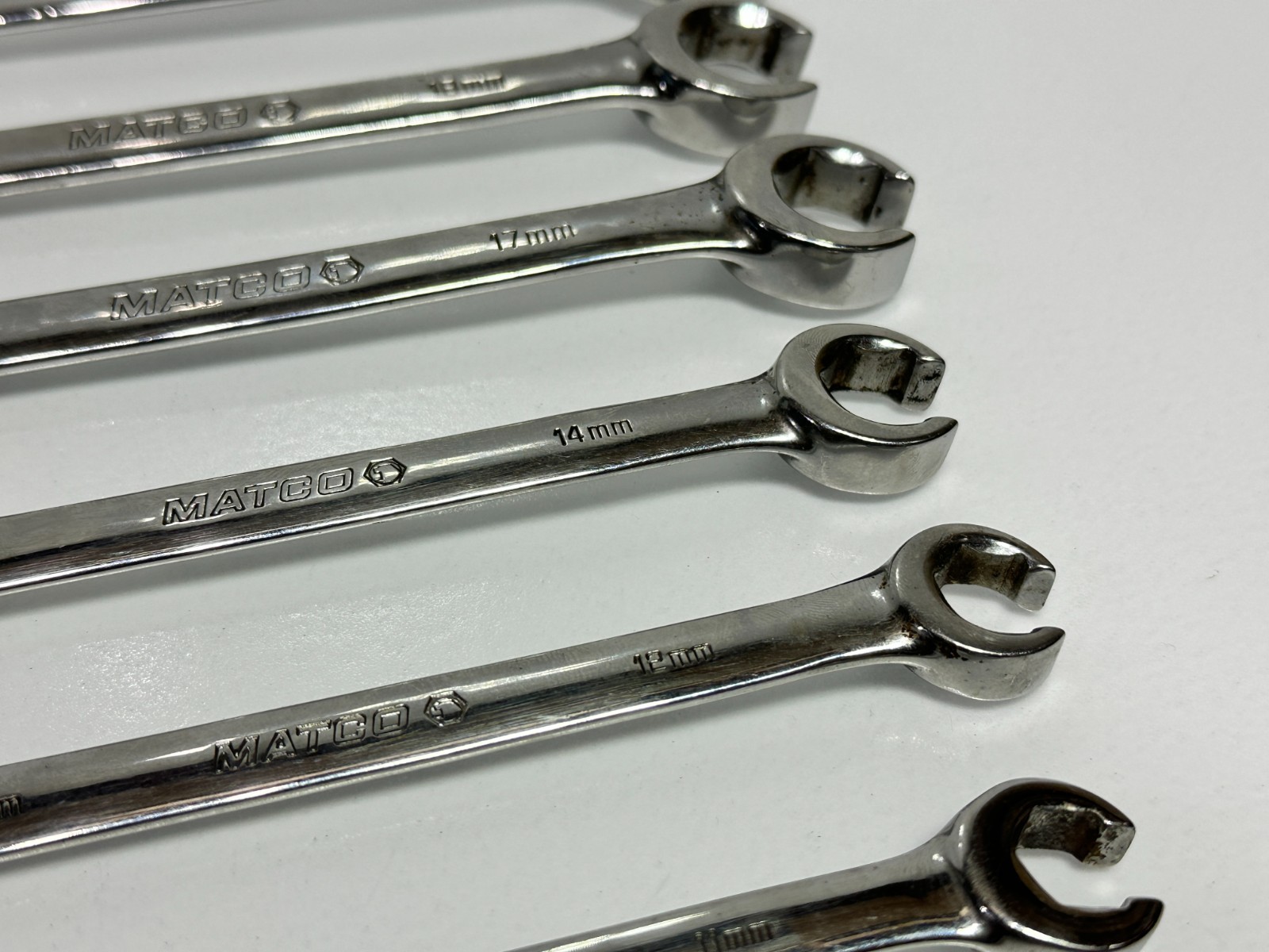 Matco Tools USA Made 6pc Metric 9mm-21mm Flare Nut Line Wrench Set in Pouch Bag