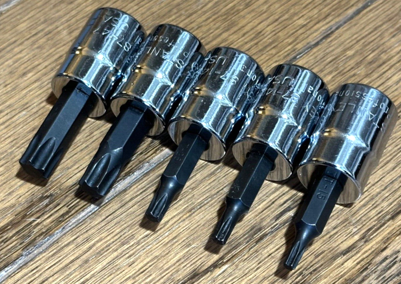 🇺🇸 Stanley Professional Tools TORX T15-T50 Socket 3/8″ Set Bit Driver Star Lot