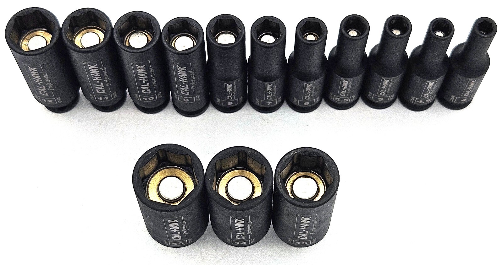 14pc 1/4″ DR. Magnetic Deep Impact Socket Set 6-Point (METRIC) 4mm to 15mm