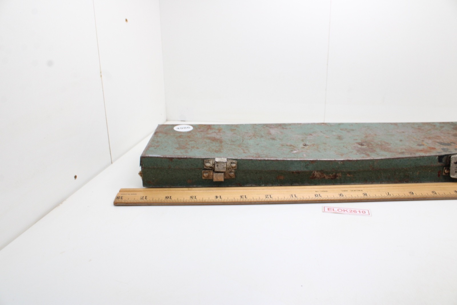 S-K TOOLS 17.5”x5”x 1- 1/2″ 3/8″ Green Metal Socket/Ratchet Box USA