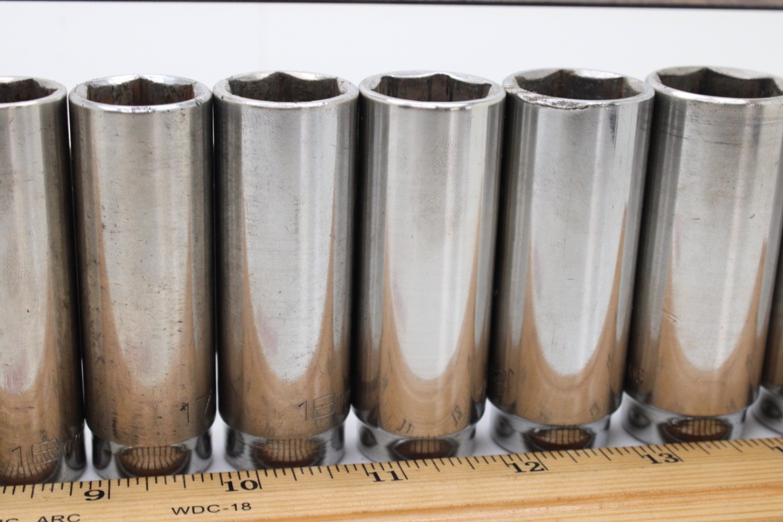 Matco BD6M6-BD23M6 6-23mm 3/8″ Drive 6 Point Metric Chrome Deep Socket Set USA