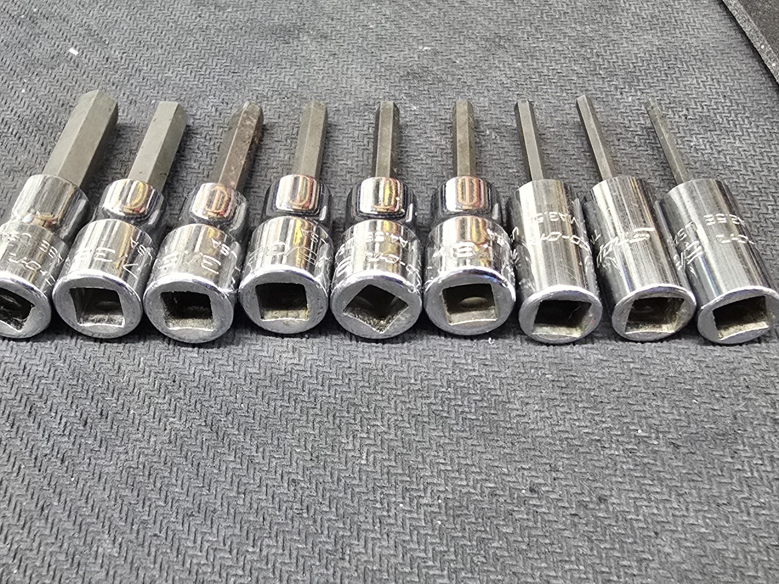 SNAP ON 110ETMAY 9 Piece SAE Socket Driver Set . 1/4” Drive . 5/64-1/4”