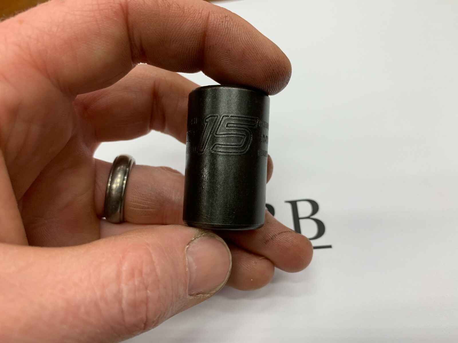 Snap-on Tools USA NEW 1/2″ Drive 15mm Metric 6pt Shallow Impact Socket IMM150A