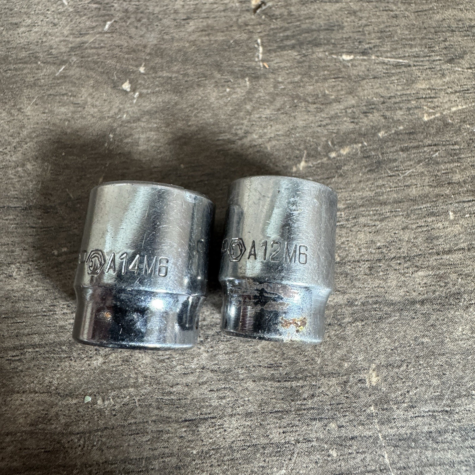 Matco Tools AD14M6 AD12M6 12mm 14mm Metric Socket 1/4″ Drive 6 Point Chrome