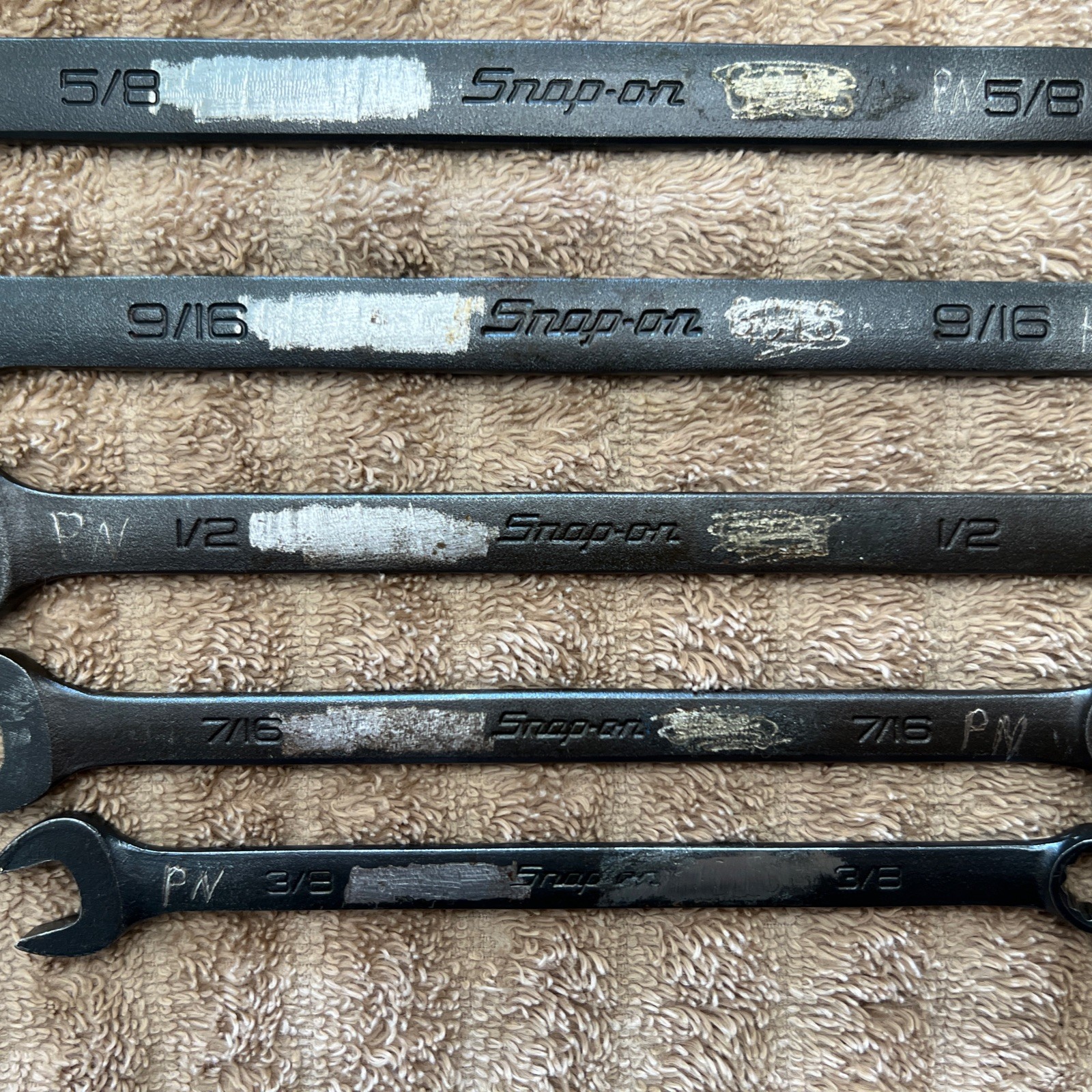 (6) Snap On Wrench GOEX12B 14B 16B 18B 20B 22B — 3/8 7/16 1/2 9/16 5/8 11/16