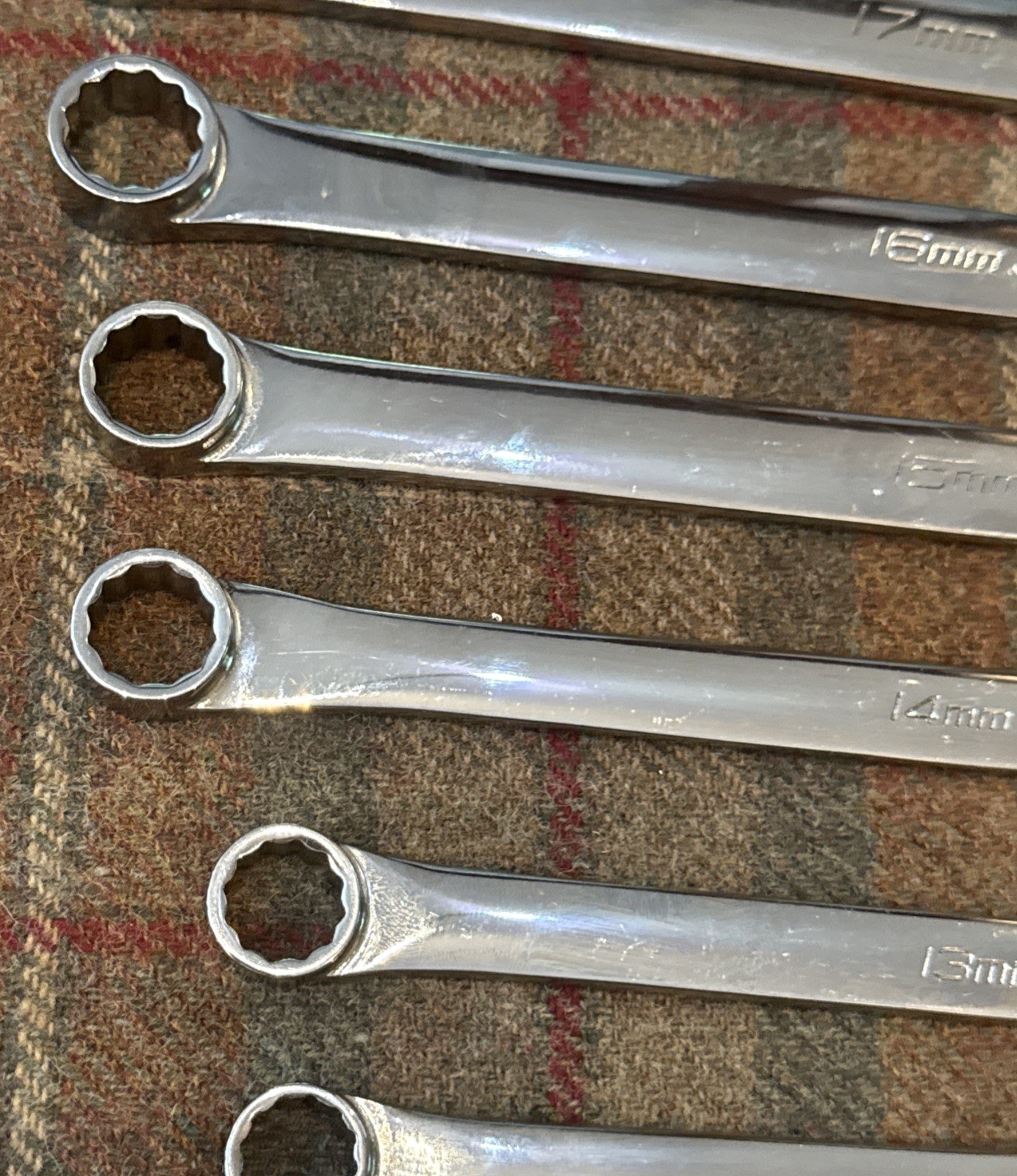 Snap-on 10pc METRIC Non-Reverse Ratcheting Combo Wrench Set SOXRM710A 10-19mm