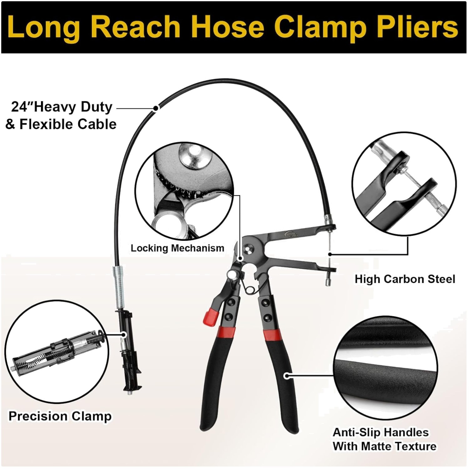 9pc Hose Clamp Pliers Set – Carbon Steel Construction