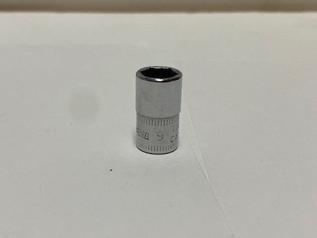 Snap-On TMM9 1/4″ Drive 6-Point Metric 9 mm Flank Drive® Shallow Socket