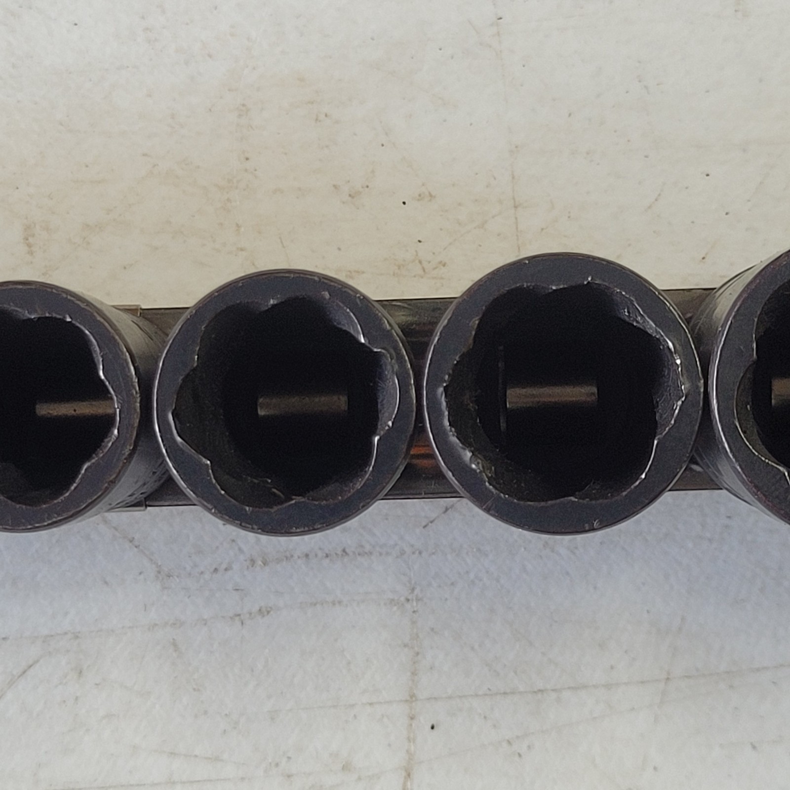 Vtg Mac Tools 7 Pc 3/8″ Drive Twist Socket Set 13-22mm Oil Drain Plug Tool TS490