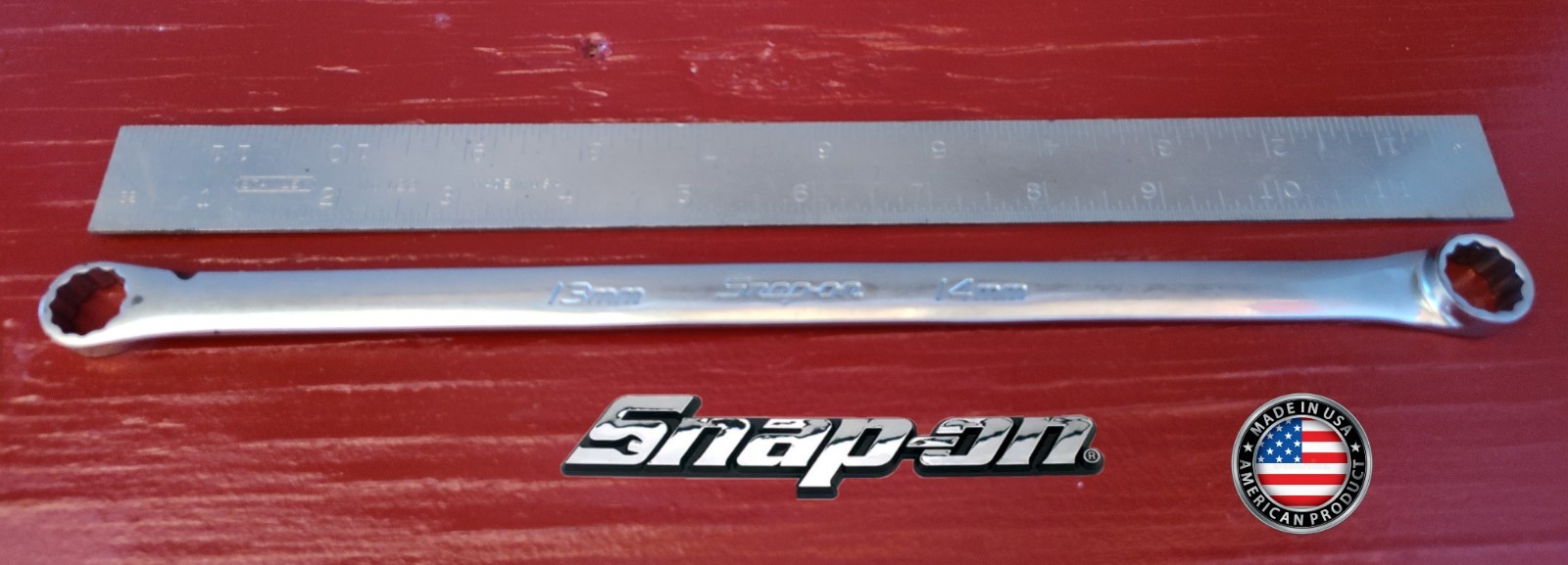 🇺🇲 SNAP-ON 13 – 14mm Flank Drive Offset Box Wrench: 12-point, # XDHFM1314