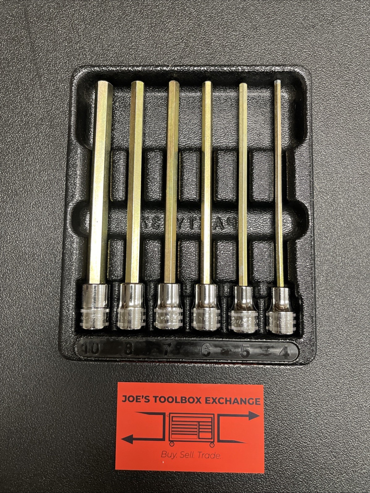Snap-On Tools USA 6pc 3/8″ Drive METRIC Long Hex Bit Socket Set 206EFAML