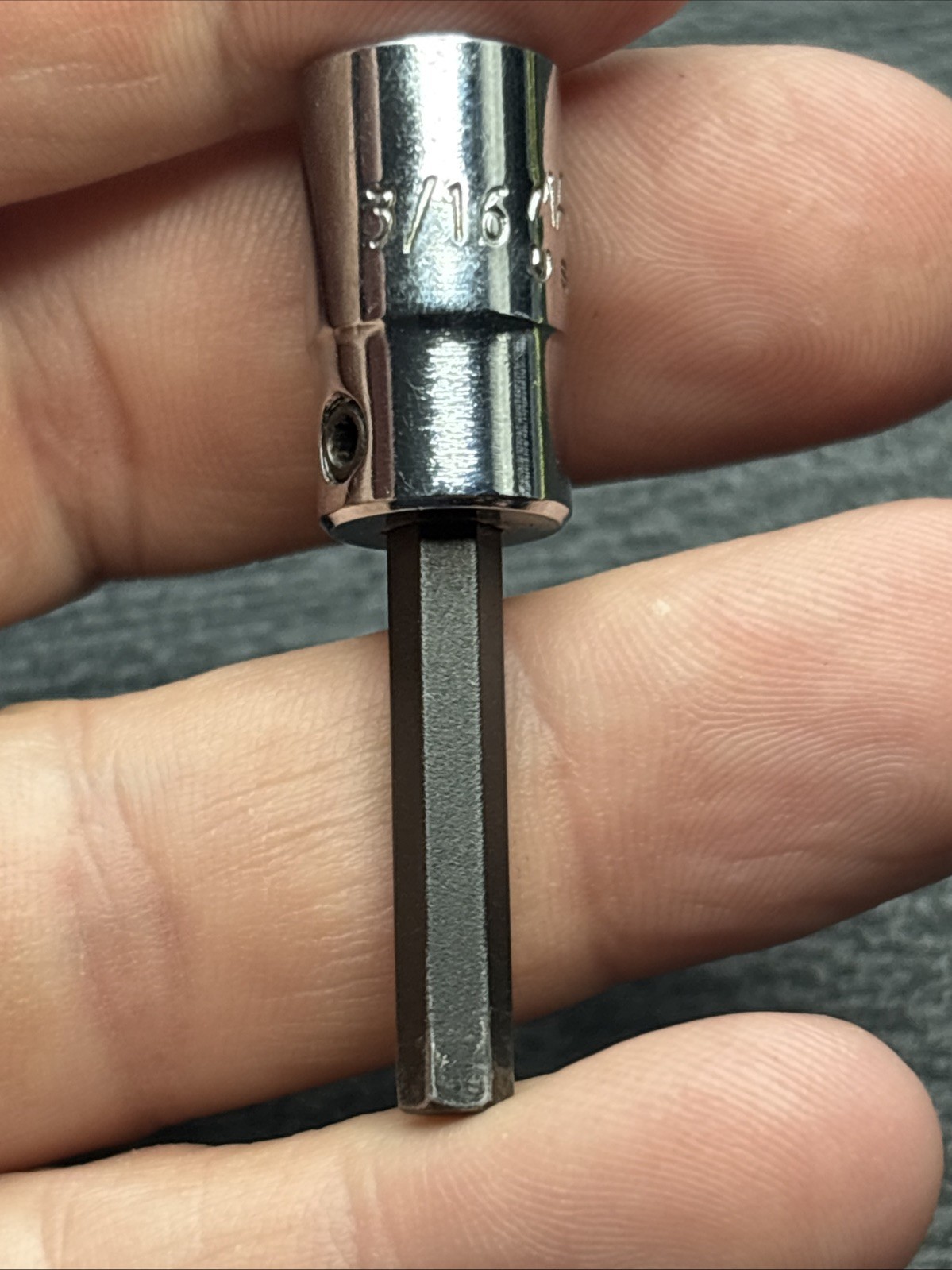 USED, MAC TOOLS » 3/16IN. » 1/4 IN. DR. HEX SOCKET, PART #MH6 , USA
