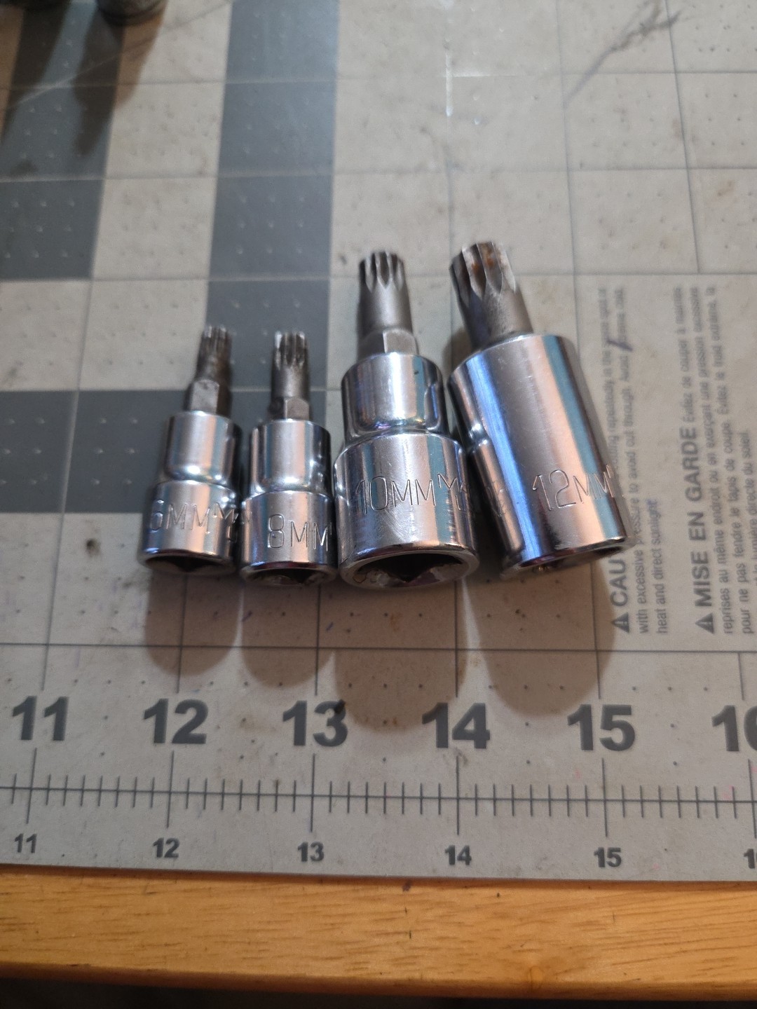 4 Matco Tools 12 Spline 3/8″ & 1/2″ Drive Triple Square Bit Socket 6,8,10 12mm