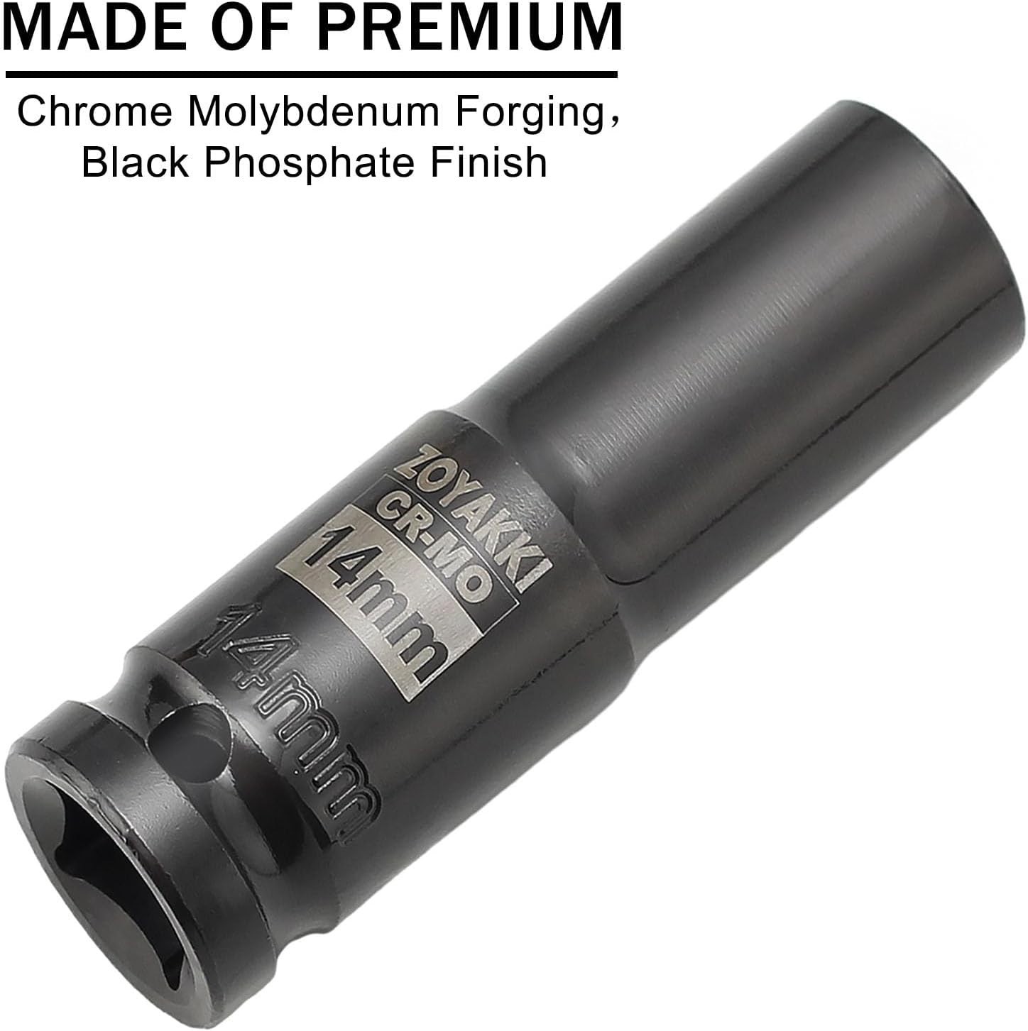 Hexagonal 1/2″ Drive 14mm Deep Socket – Chrome Moly Quality & Stability
