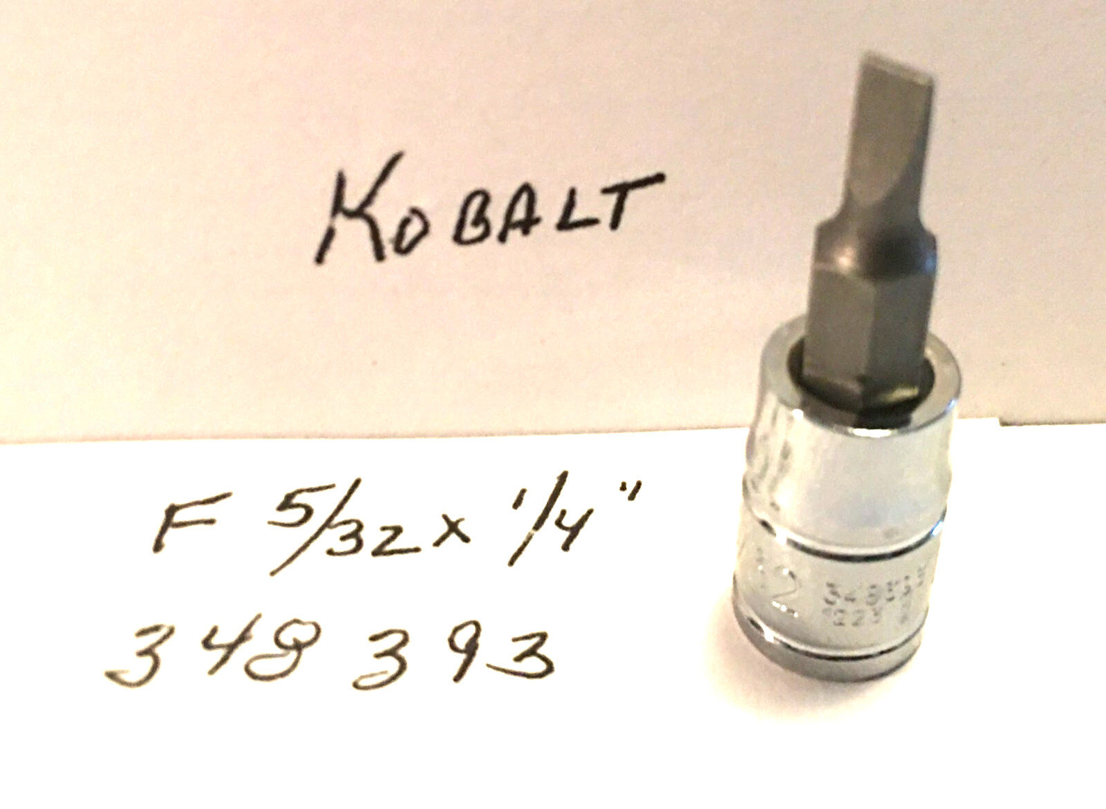 Kobalt Slotted Bit Socket F 5/32″ x 1/4″ Dr #348393 Free USA Shipping