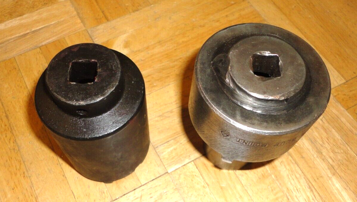 SNAP-ON TOOLS 2 PIECE 1/2 DRIVE AXLE NUT 4 LUG & 4 LUG SAE. SPANNER SOCKETS