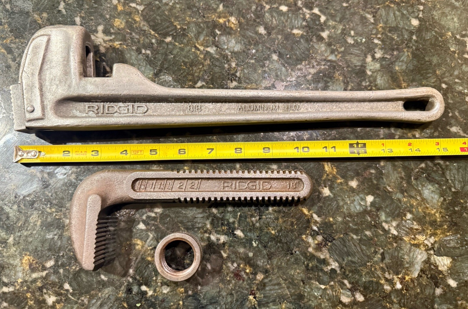 Ridgid 818 18″ Aluminum Heavy Duty Pipe Wrench Ridge Tool Co. Elyria Ohio USA