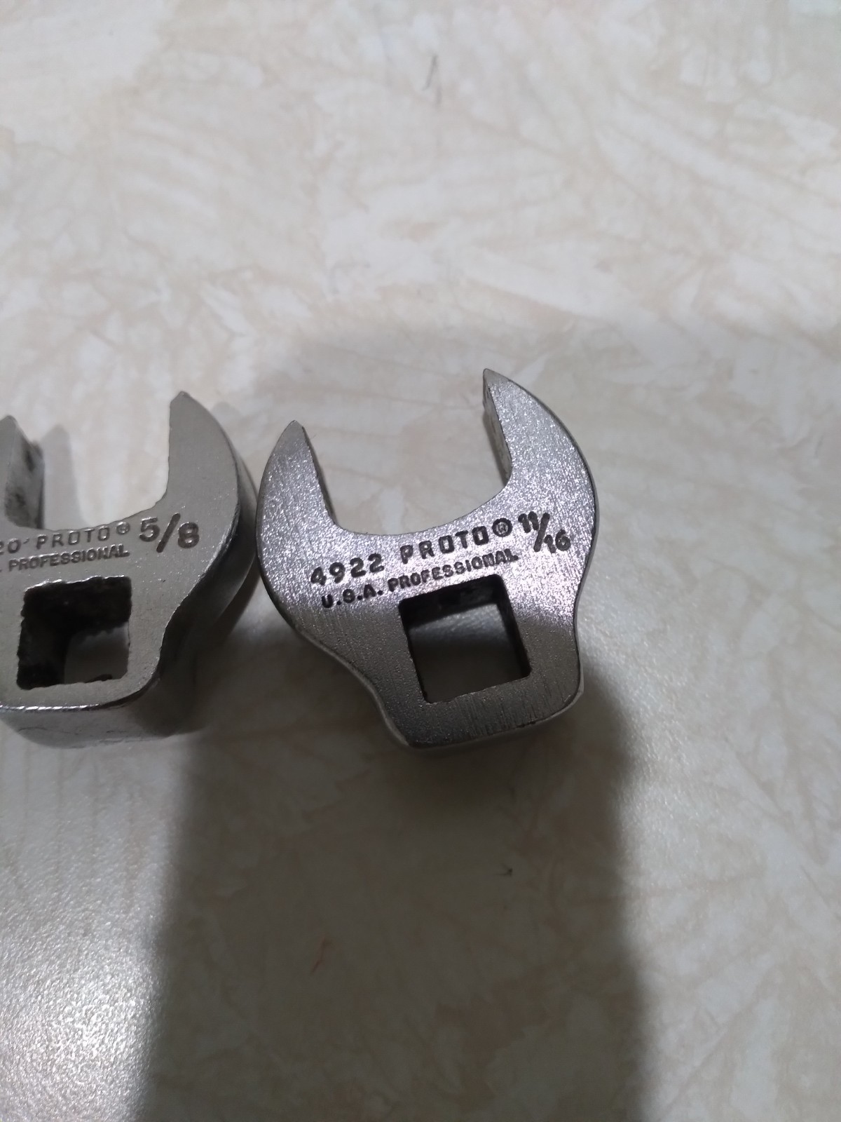 Proto Professional Crowfoot Socket Set Of 3 Model No’s 4918- 4920-4922 USA