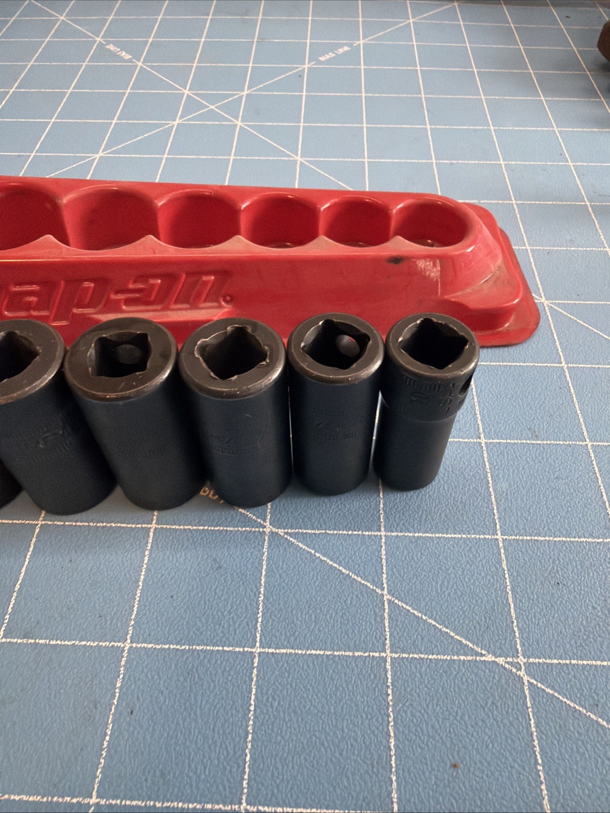 snap on 207imfs 7 piece 3/8 drive sae semi-deep impact socket set